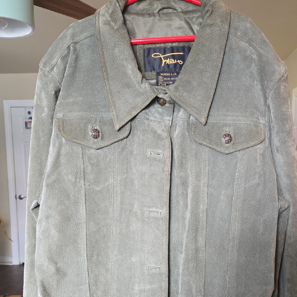 Green Jean Jacket Classic Collar Versatile